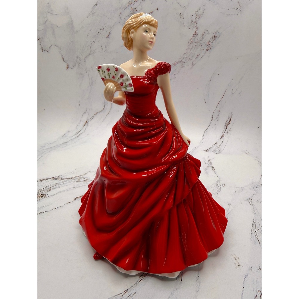 Royal Doulton Pretty Ladies Madeline HN 5513 Red Gown Figurine Bone China 7in